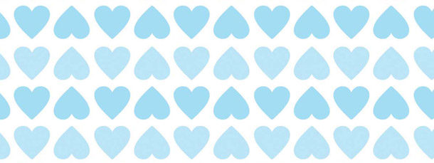Tinted Baby Blue Lined Hearts Scrapbook Paper