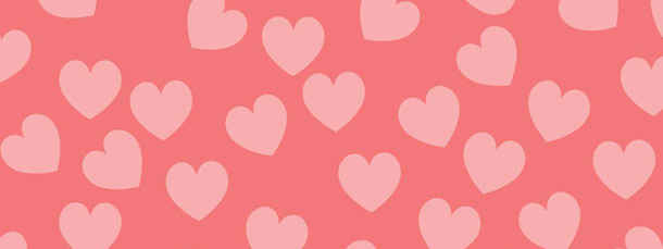 Tinted Coral Pink Heart Confetti Scrapbook Paper