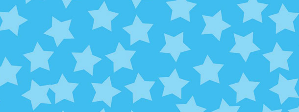 Tinted Deep Sky Blue Star Confetti Scrapbook Paper