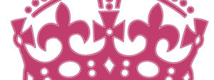 White-Stitched Dark Pink Keep Calm Crown