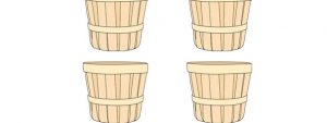 Wood Bushel Basket Cut Out – Small