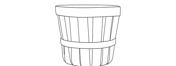 Download Wood Bushel Basket Template - Large