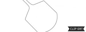 Wood Pizza Peel Template – Clipart