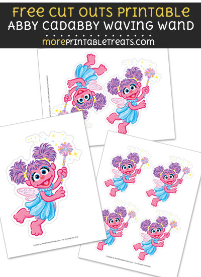 Free Abby Cadabby Waving Wand Cut Out Printable with Dotted Lines - Sesame Street