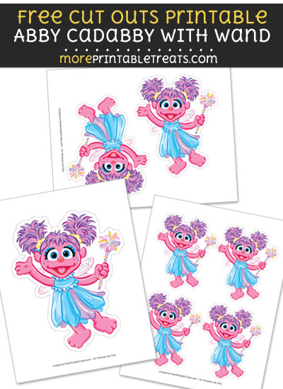 Free Abby Cadabby With Wand Cut Out Printable with Dotted Lines - Sesame Street