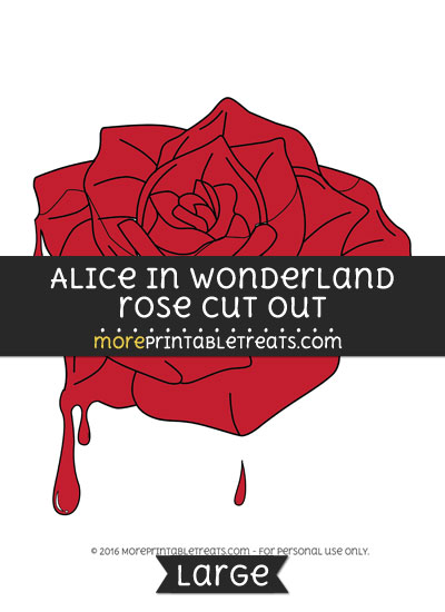 Free Alice In Wonderland Rose Cut Out - Large