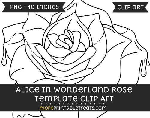 Free Alice In Wonderland Rose Template - Clipart