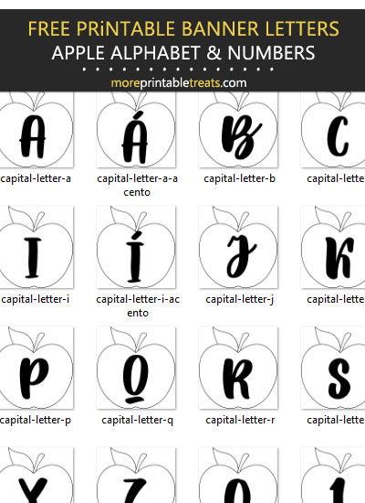 Free Printable Apple Alphabet Letter Templates