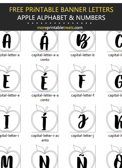 Free Printable Apple Half Alphabet Letter Templates
