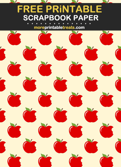 Free Printable Apple Scrapbook Paper