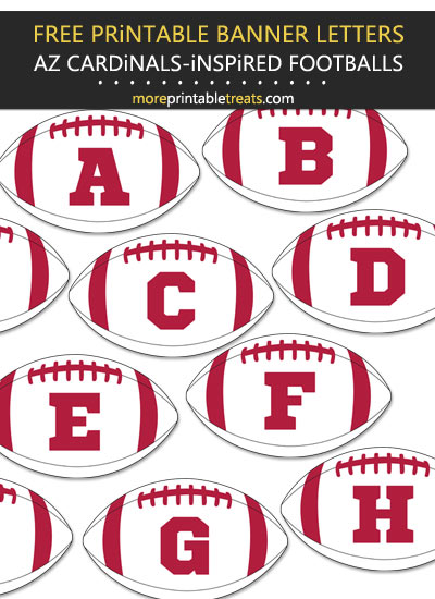 Free Printable Arizona Cardinals-Inspired Football Bunting Banner