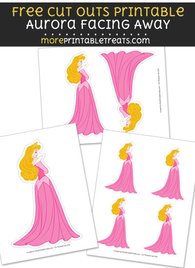 Free Aurora Cut Out Printable with Dotted Lines - Sleeping Beauty