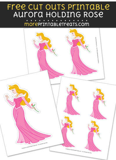 Free Aurora Cut Out Printable with Dotted Lines - Sleeping Beauty