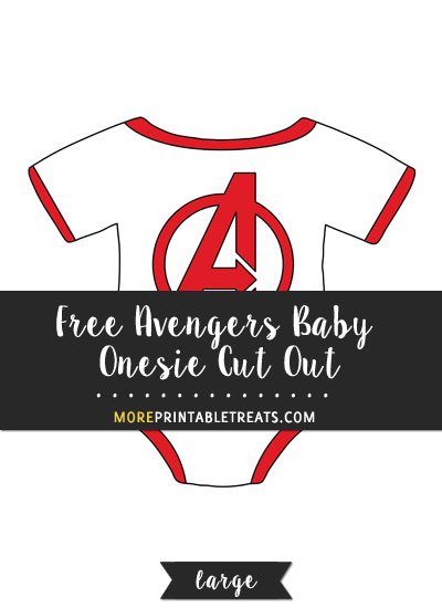 Free Avengers Baby Onesie Cut Out - Large