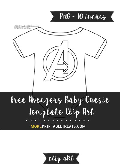 Free Avengers Baby Onesie Template - Clipart
