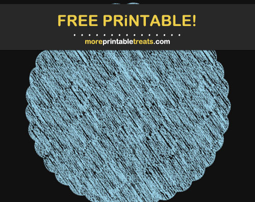 Free Printable Baby Blue Chalk-Style Scalloped Circle
