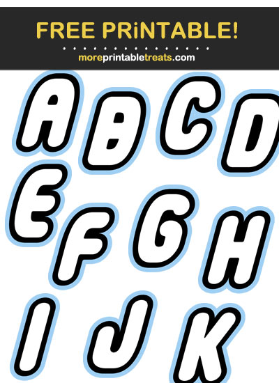 Free Printable Large Baby Blue Lego Alphabet Letters