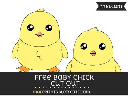Free Baby Chick Cut Out - Medium
