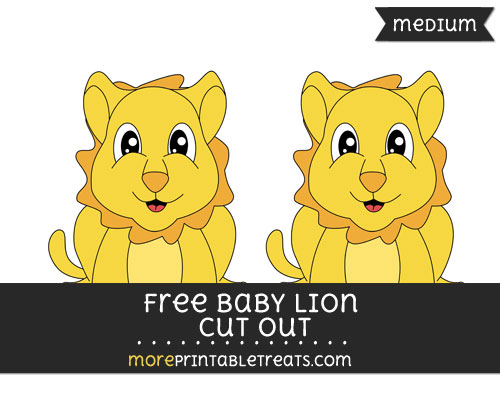 Free Baby Lion Cut Out - Medium