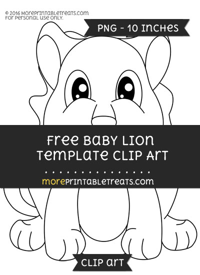 Free Baby Lion Template - Clipart