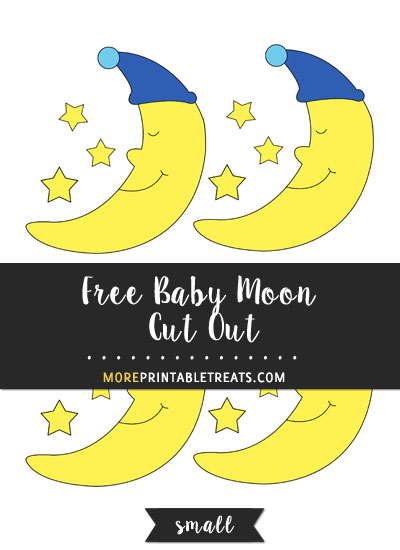 Free Baby Moon Cut Out - Small