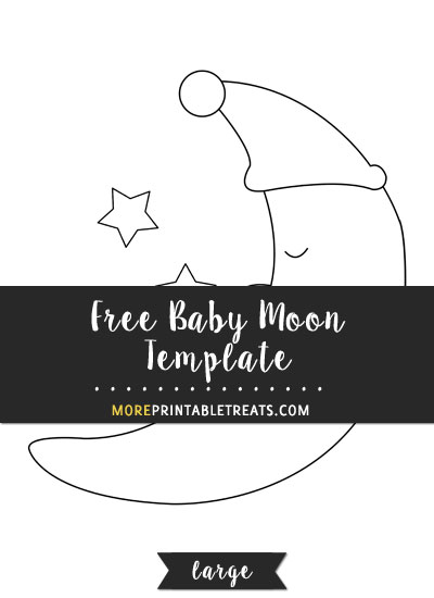 Free Baby Moon Template - Large