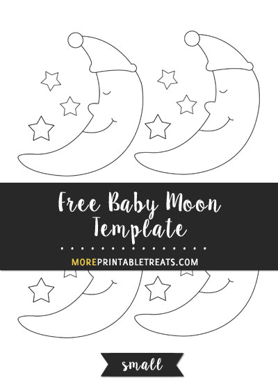 Free Baby Moon Template - Small Size