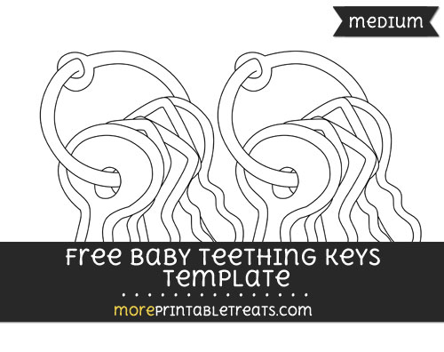 Free Baby Teething Keys Template - Medium