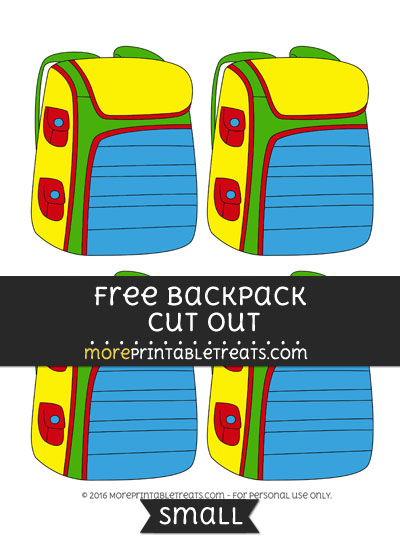 Free Backpack Cut Out -Small