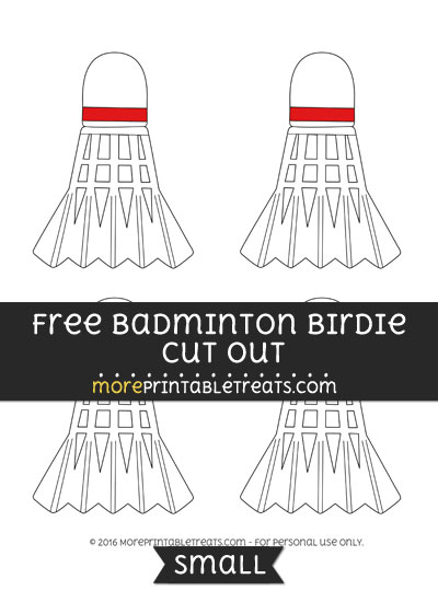 Free Badminton Birdie Cut Out -Small