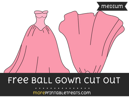 Free Ball Gown Cut Out - Medium Size Printable