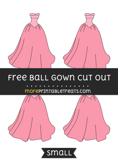 Free Ball Gown Cut Out - Small Size Printable