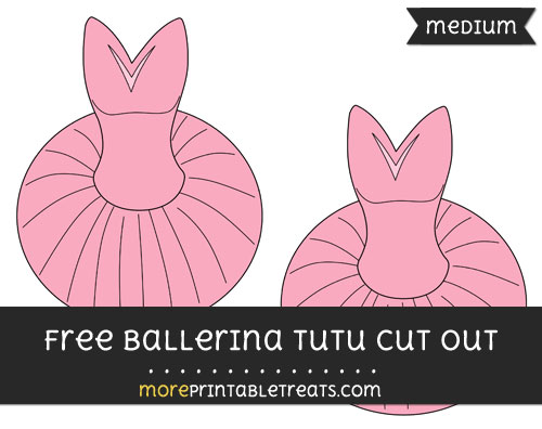 Free Ballerina Tutu Cut Out - Medium Size Printable
