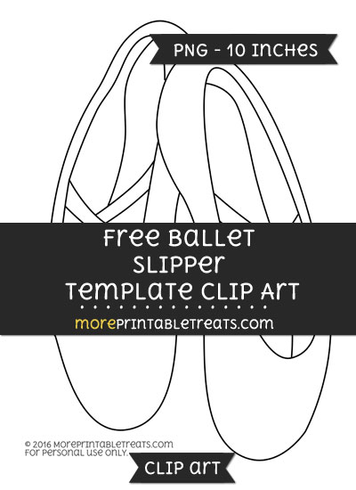 Free Ballet Slipper Template - Clipart