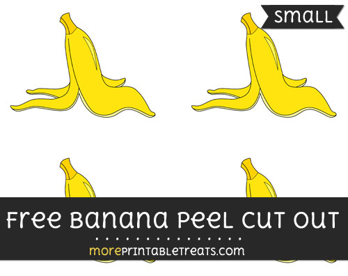 Free Banana Peel Cut Out - Small Size Printable