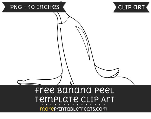 Free Banana Peel Template - Clipart