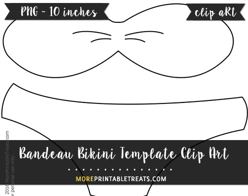 Free Bandeau Bikini Template - Clipart
