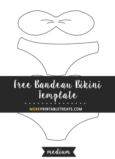 Free Bandeau Bikini Template - Medium Size