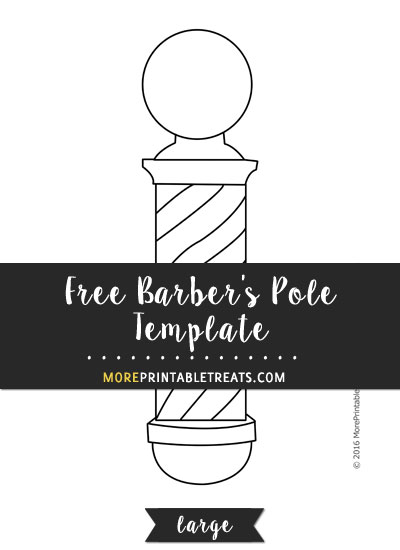 Free Barber's Pole Template - Large