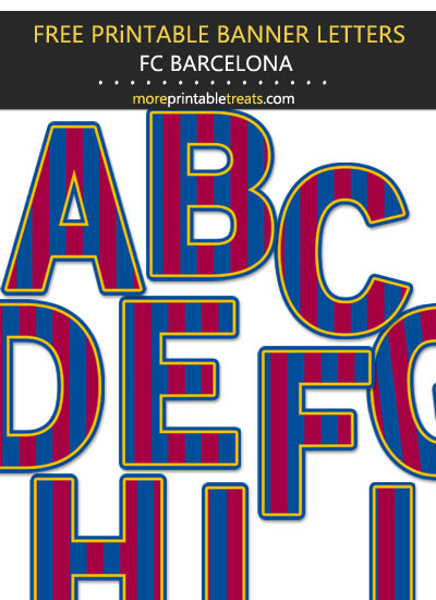 Free Printable Barcelona Futbol Team Alphabet