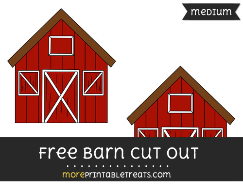 Free Barn Cut Out - Medium Size Printable