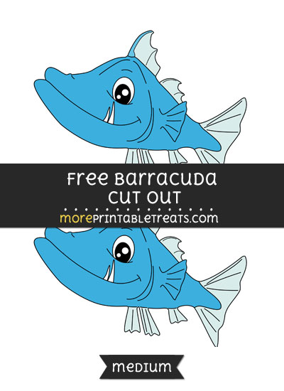 Free Barracuda Cut Out - Medium Size Printable