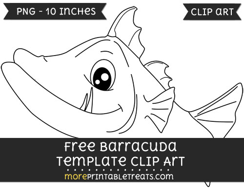 Free Barracuda Template - Clipart