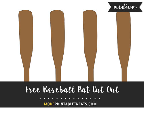 Free Baseball Bat Cut Out - Medium