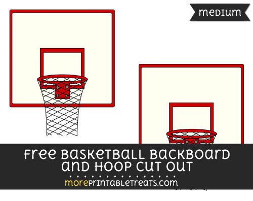 Free Basketball Backboard And Hoop Cut Out - Medium Size Printable