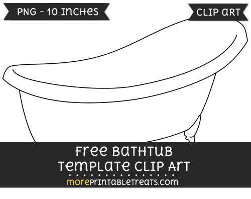 Free Bathtub Template - Clipart