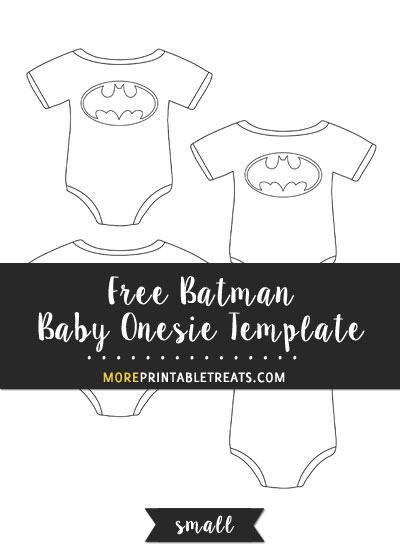 Free Batman Baby Onesie Template - Small Size