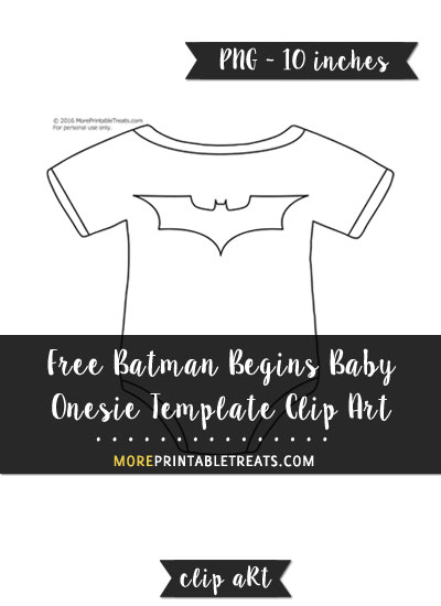 Free Batman Begins Baby Onesie Template - Clipart