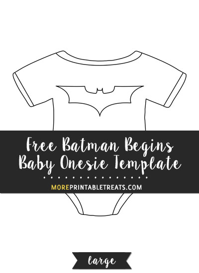 Free Batman Begins Baby Onesie Template - Large