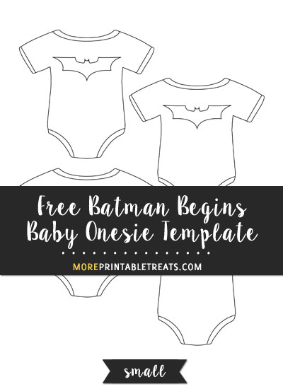 Free Batman Begins Baby Onesie Template - Small Size